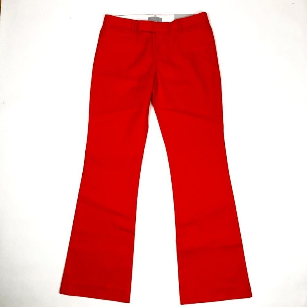 NWT Gap Modern Boot Fit Trousers Women's Size 8-Long Blood Orange Pants